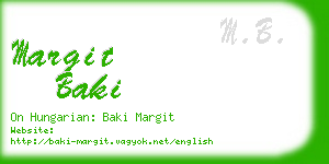 margit baki business card